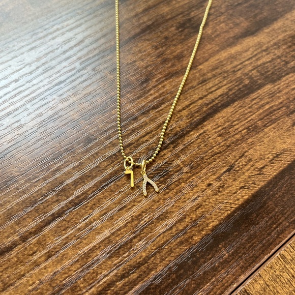 Uncommon James - On the Ball Necklace with wishbone & number 7 charms - Picture 3 of 3